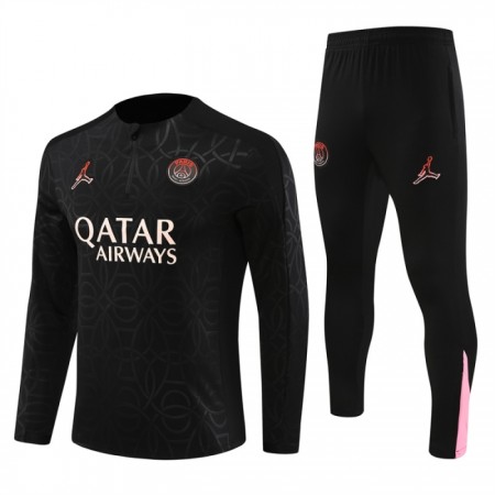 Paris Saint-Germain PSG Trænings Sweatshirt Sort Kvart-Zip 2024-25